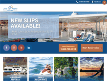 Tablet Screenshot of lakedonpedromarina.com
